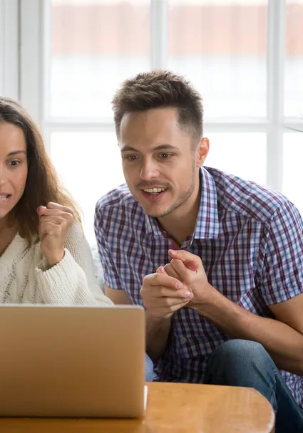 Viewers choosing content together on a laptop