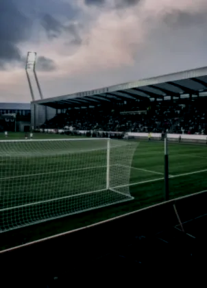Football ground before a match