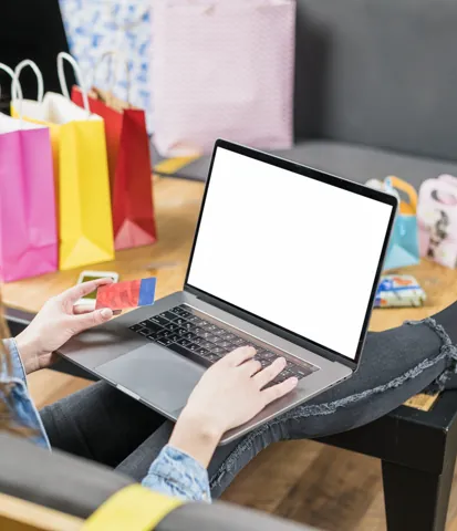 Customer using an online checkout