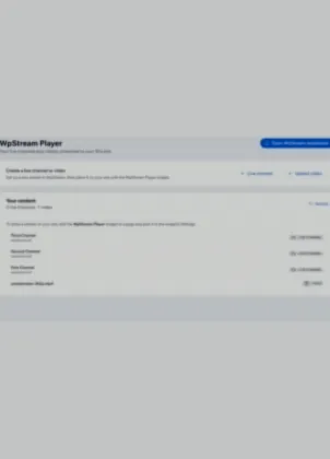 WpStream channels in the Wix dashboard