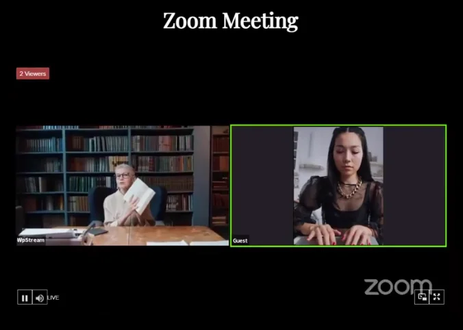 Live streaming with Zoom
