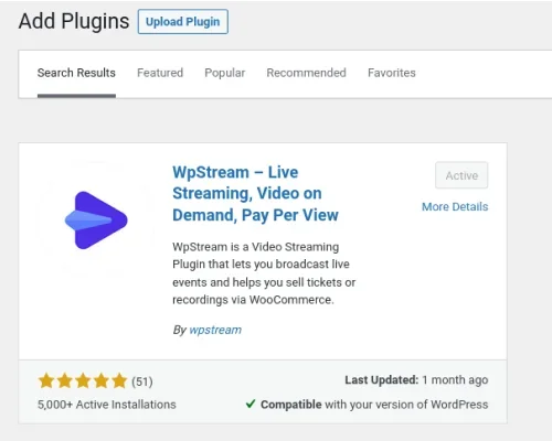 Install WpStream from the WordPress plugins area.