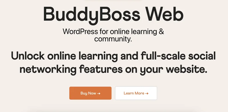 Buddyboss eLearning Solution.