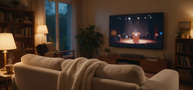 your stream is on a tv across the room